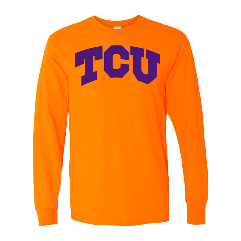 Men's TCU Horned Frogs Gildan Heavy Cotton Long Sleeve T-Shirt