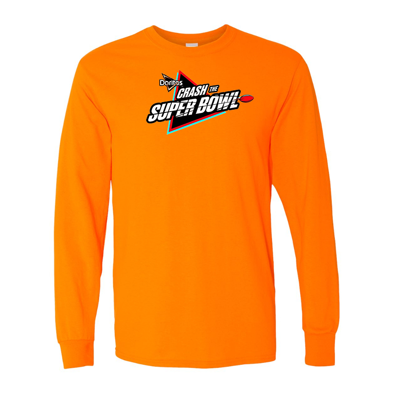 Men's Crash the Super Bowl Gildan Heavy Cotton Long Sleeve T-Shirt