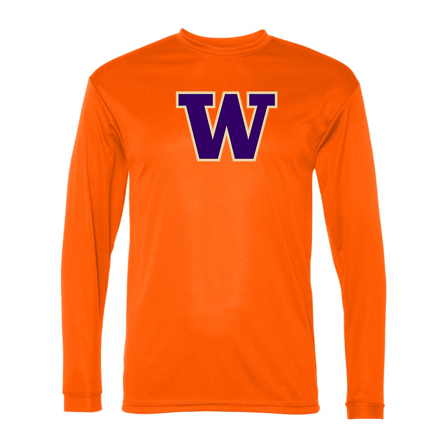 Men's Washington Huskies  Performance Long Sleeve T-Shirt