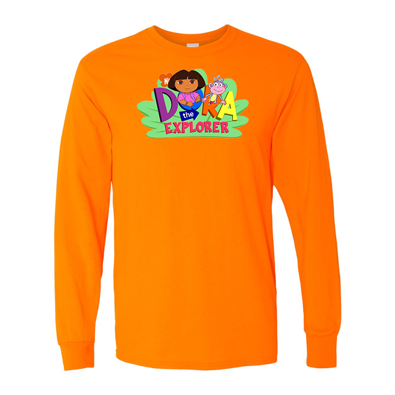 Men's Dora the Explorer Gildan Heavy Cotton Long Sleeve T-Shirt