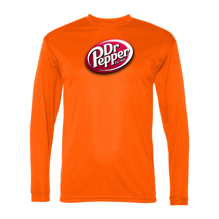 Men's  Dr.Pepper Polyester Long Sleeve T-Shirt