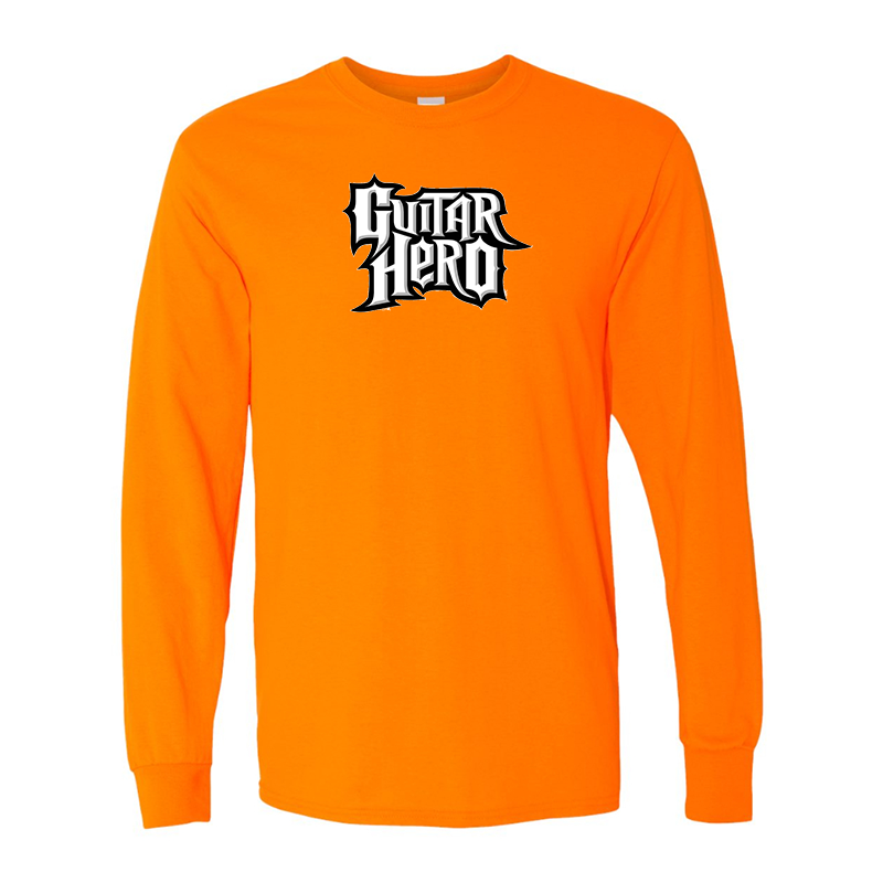 Men's Guitar hero Gildan Heavy Cotton Long Sleeve T-Shirt