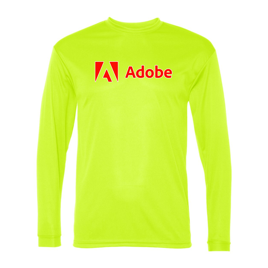 Men's Adobe Corporate  Polyester Long Sleeve T-Shirt