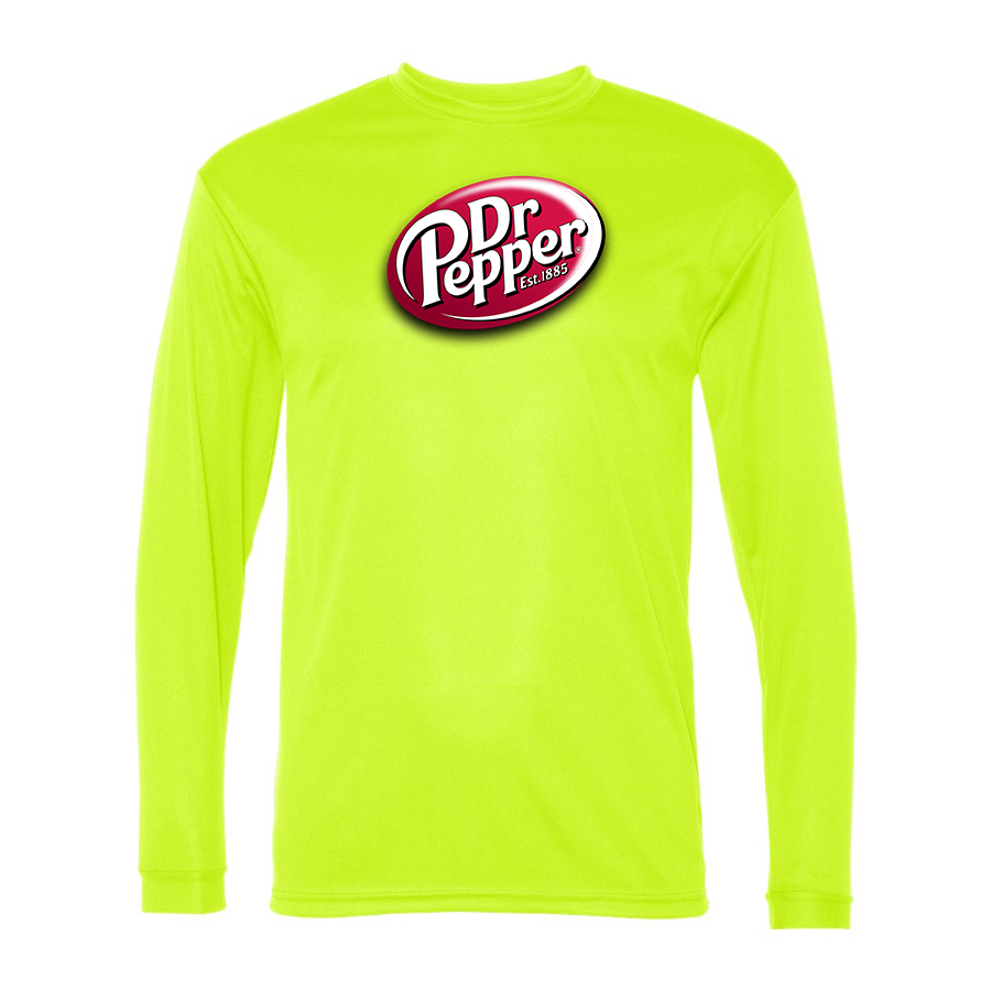 Men's  Dr.Pepper Polyester Long Sleeve T-Shirt