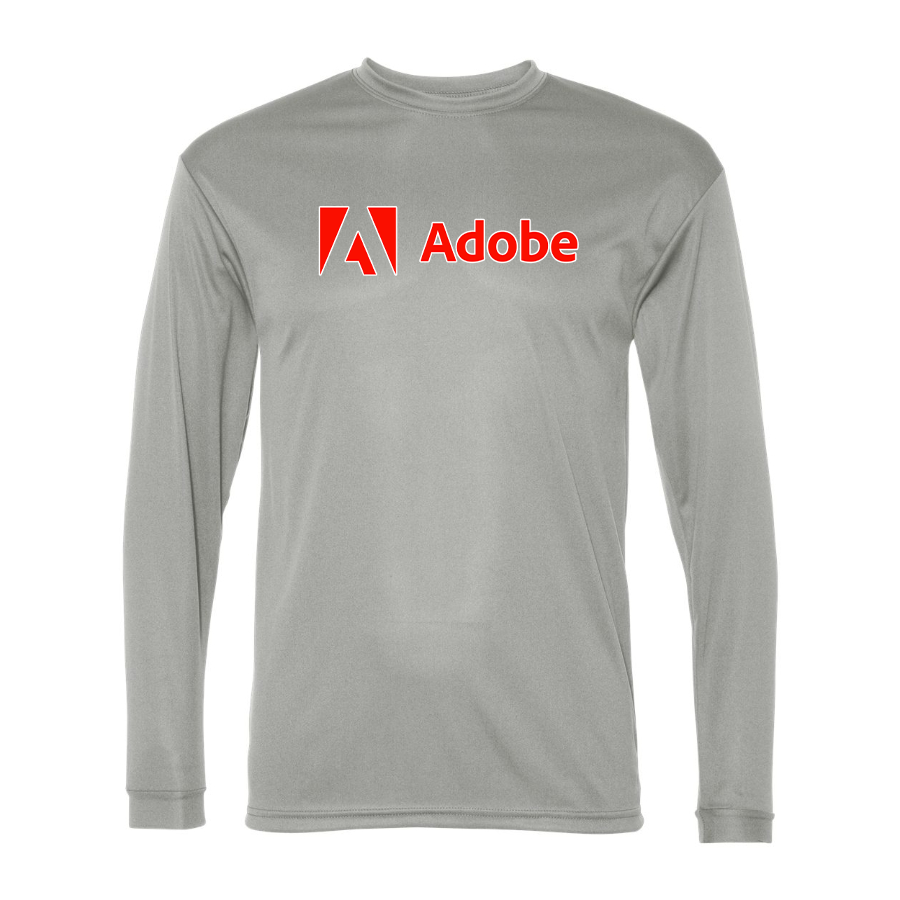 Men's Adobe Corporate  Polyester Long Sleeve T-Shirt