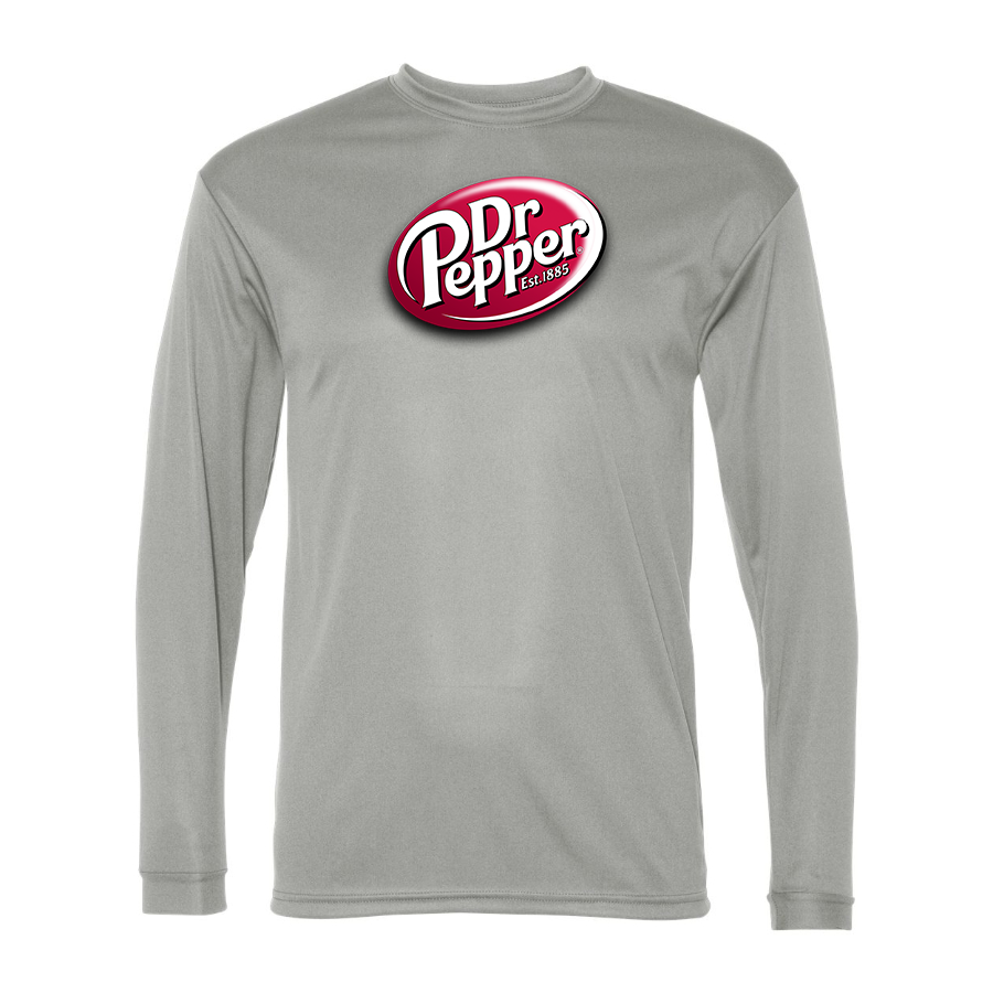 Men's  Dr.Pepper Polyester Long Sleeve T-Shirt