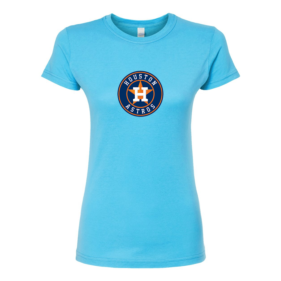 Women's Houston Astros Round Neck T-Shirt