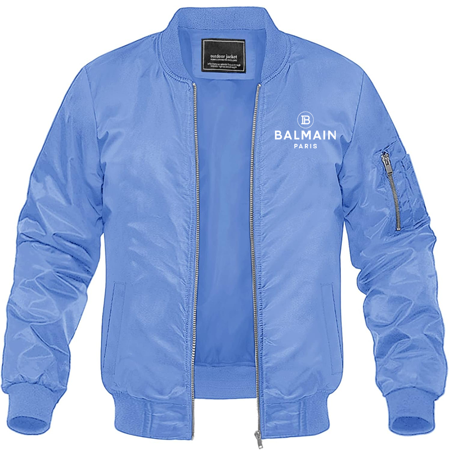 Men's Balmain Paris Lightweight Bomber Jacket Windbreaker Softshell Varsity Jacket Coat