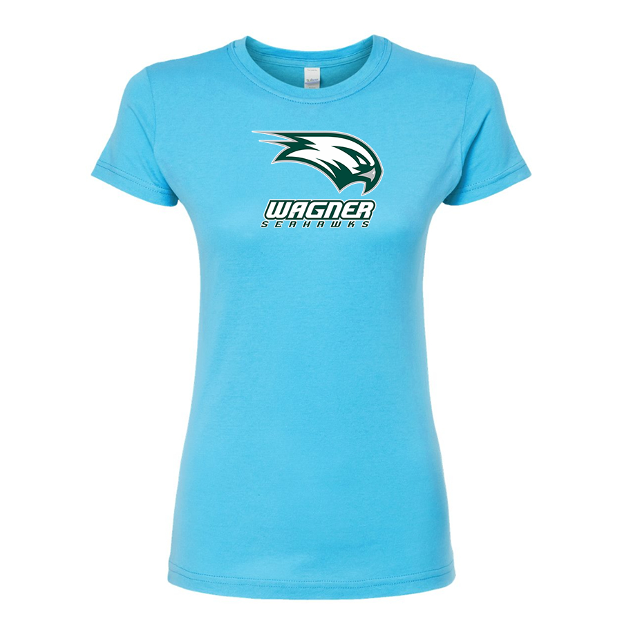 Women's Wagner Seahawks Round Neck T-Shirt