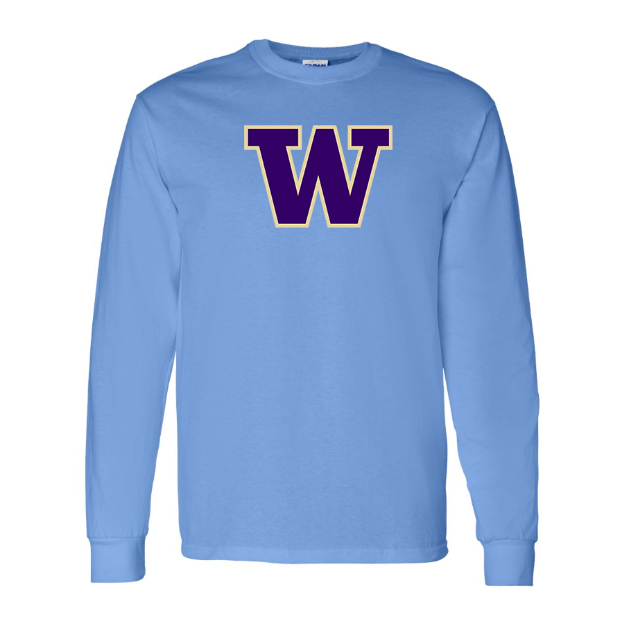 Men's Washington Huskies Cotton Long Sleeve T-Shirt