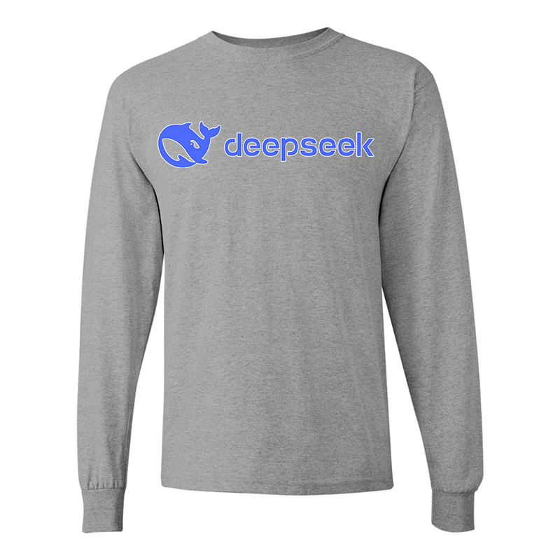 Men's DeepSeek Gildan Heavy Cotton Long Sleeve T-Shirt