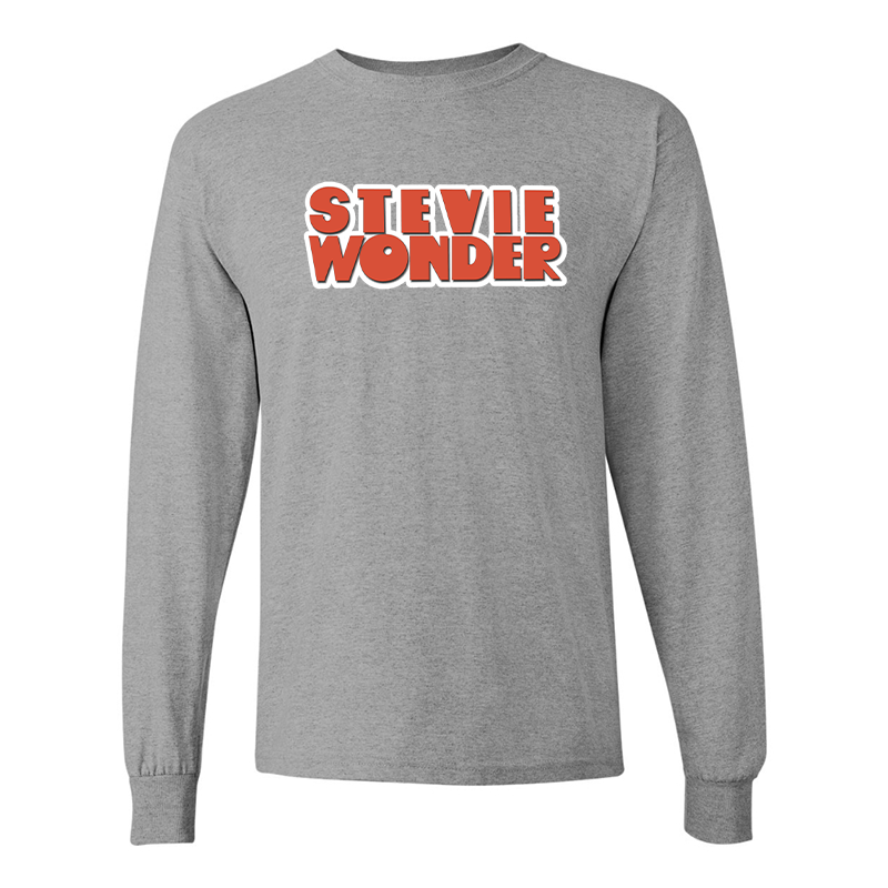 Men's Stevie Wonder  Gildan Heavy Cotton Long Sleeve T-Shirt