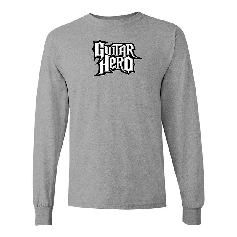 Men's Guitar hero Gildan Heavy Cotton Long Sleeve T-Shirt