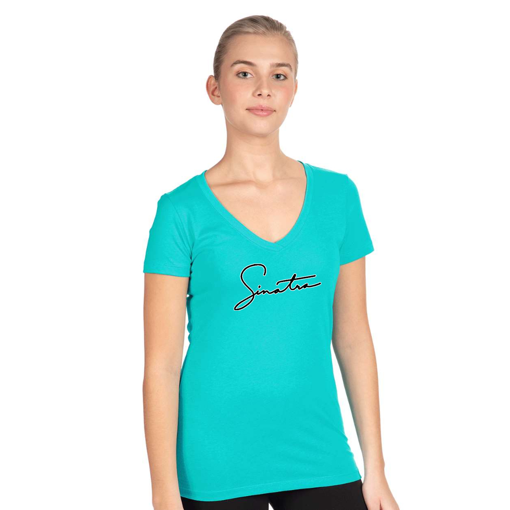 Women's Frank Sinatra Next Level Ideal V-Neck T-Shirt