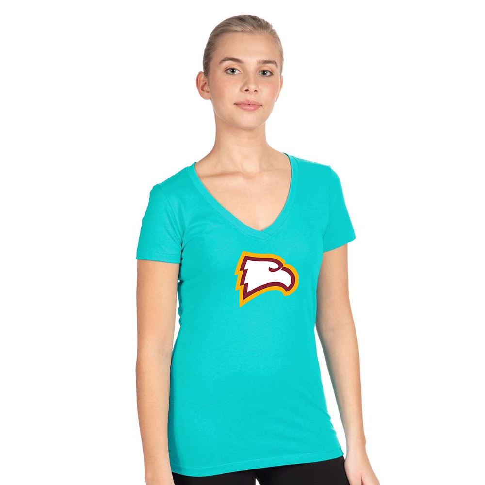 Women's Winthrop Eagles  Next Level Ideal V-Neck T-Shirt