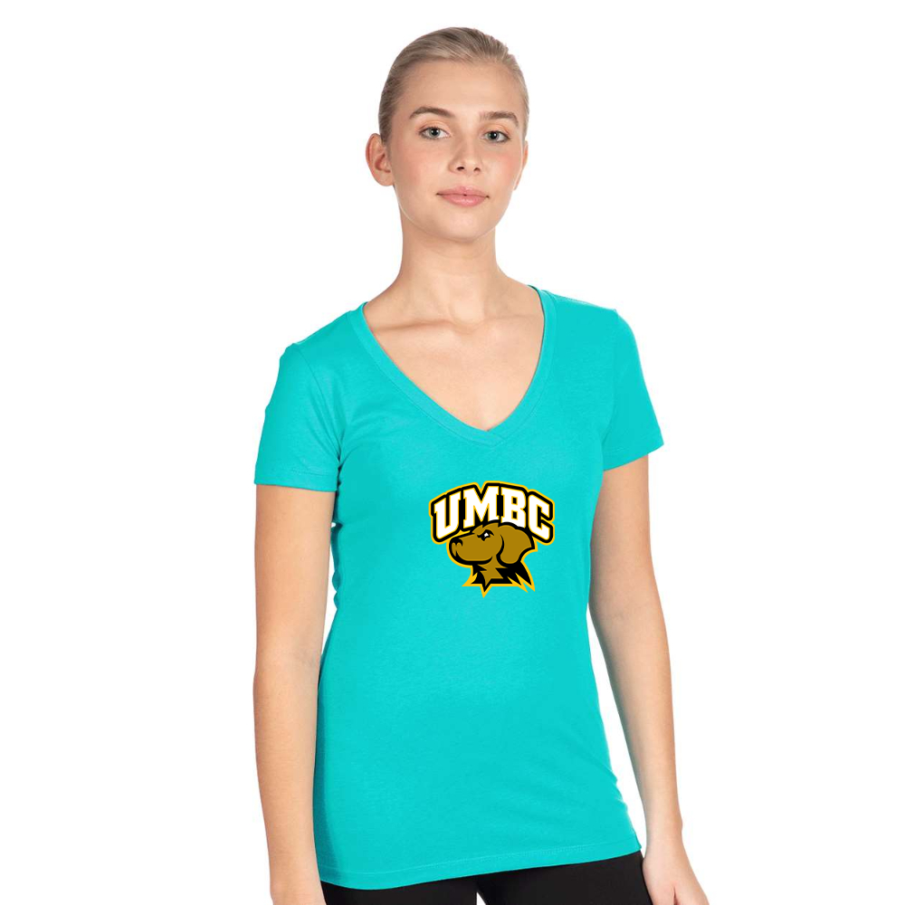 Women's UMBC Retrievers Next Level Ideal V-Neck T-Shirt