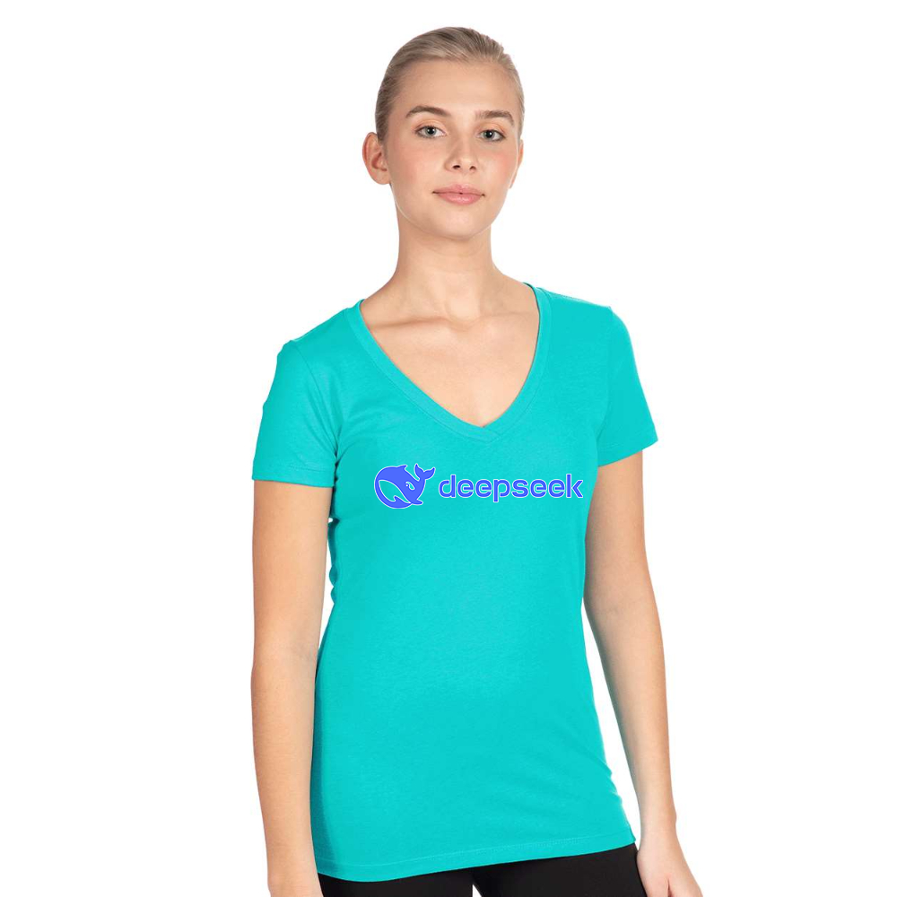 Women's DeepSeek Next Level Ideal V-Neck T-Shirt