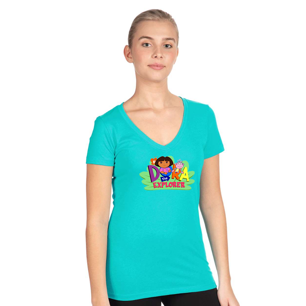 Women's Dora the Explorer Next Level Ideal V-Neck T-Shirt