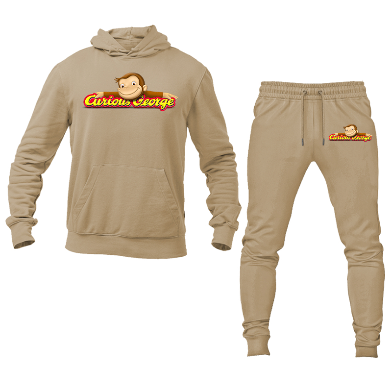 Men's  Curious George Hoodie and Joggers Set