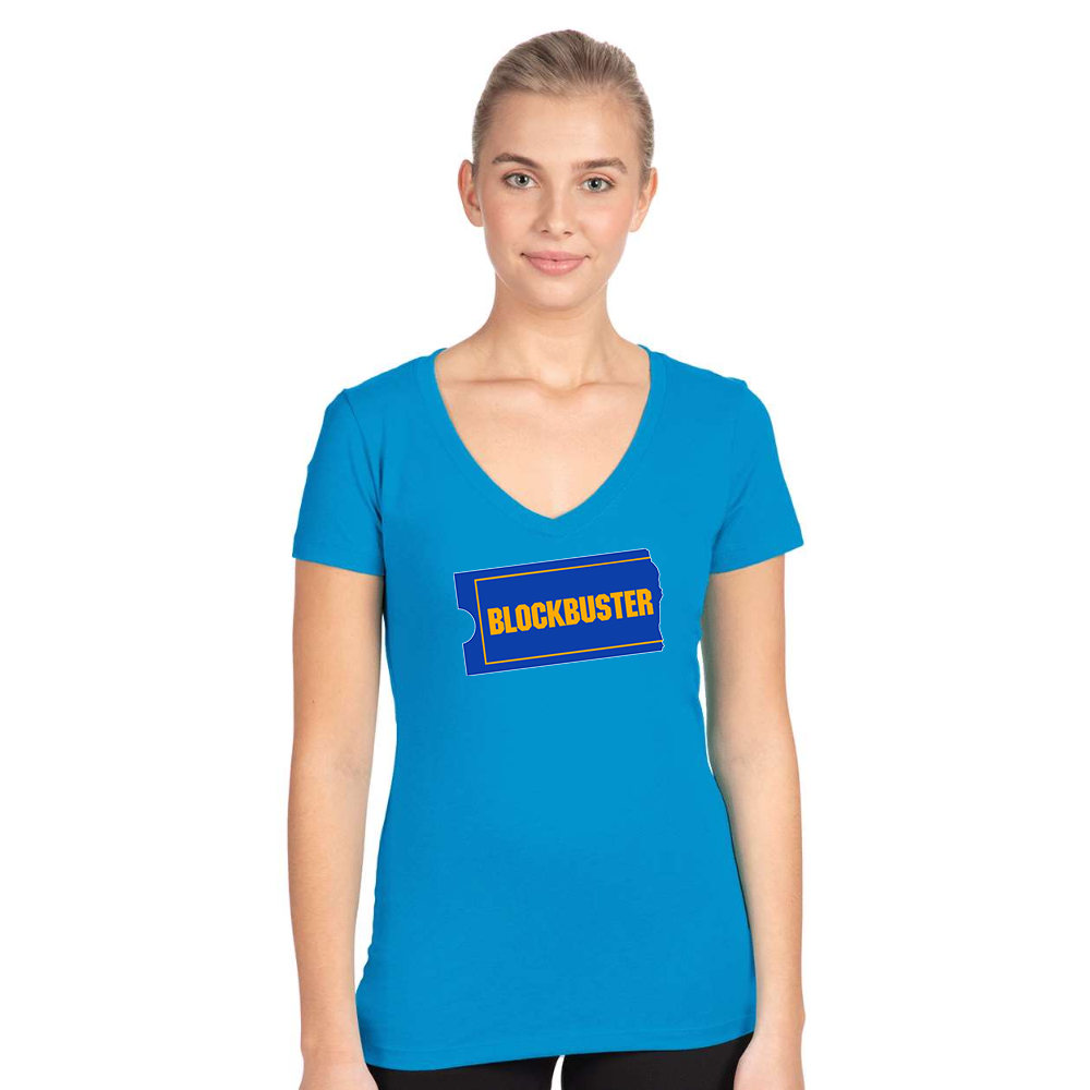 Women's Blockbuster  Next Level Ideal V-Neck T-Shirt