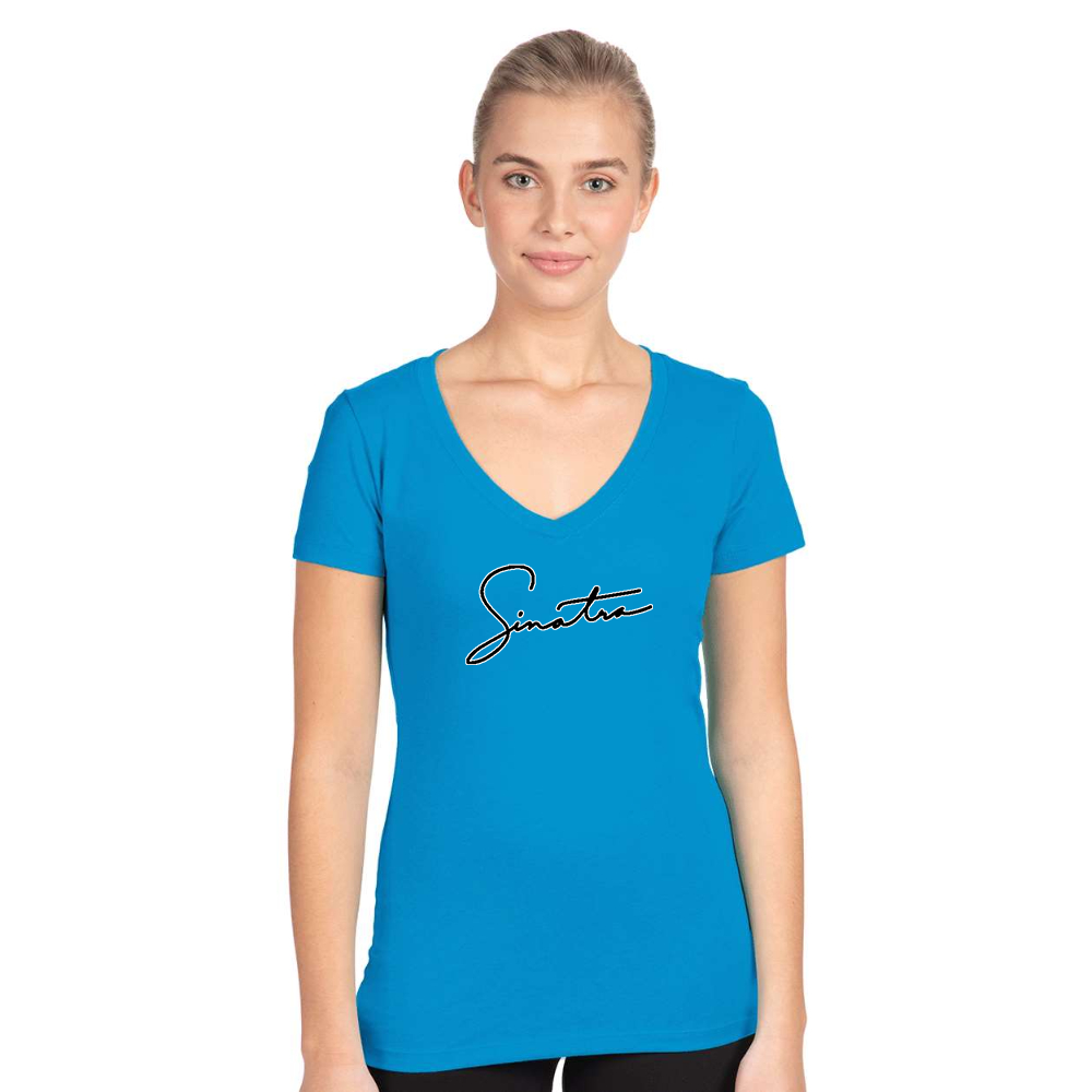 Women's Frank Sinatra Next Level Ideal V-Neck T-Shirt