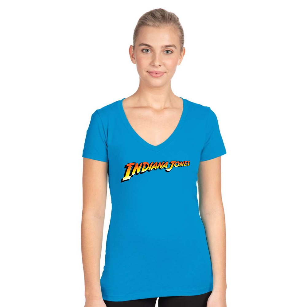 Women's Indiana Jones   Next Level Ideal V-Neck T-Shirt