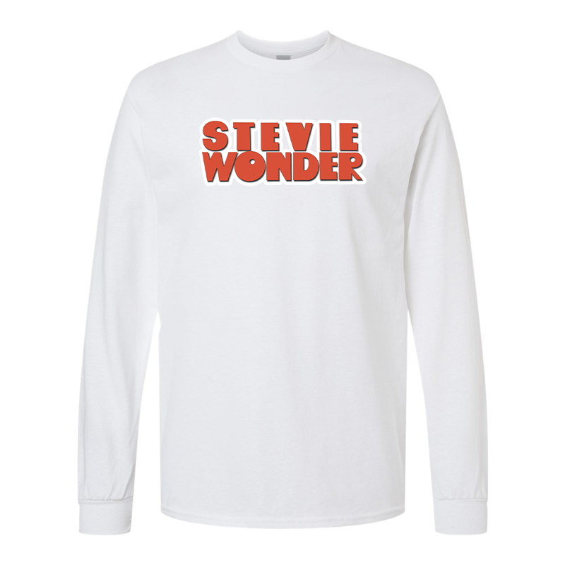 Men's Stevie Wonder  Gildan Heavy Cotton Long Sleeve T-Shirt