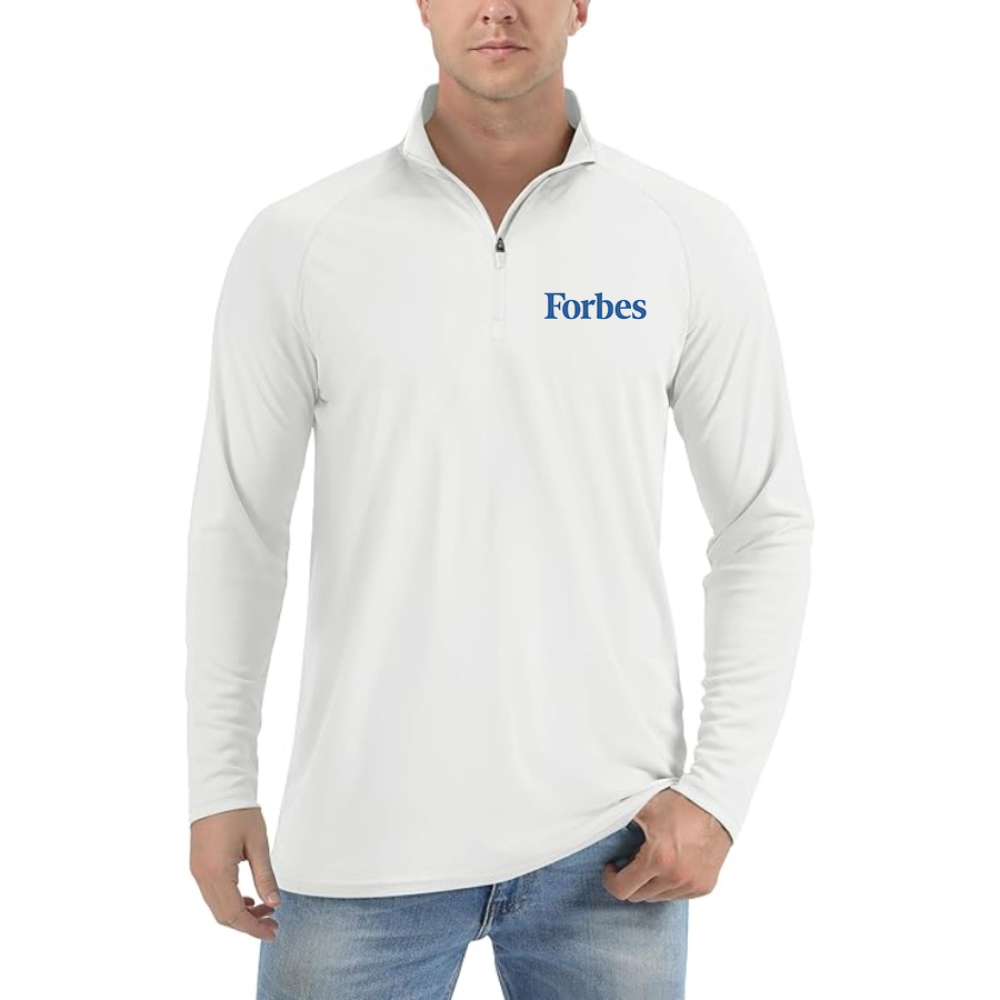 Men's Forbes Lightweight Quarter-Zip Athletic Shirt Long Sleeve Performance Wear