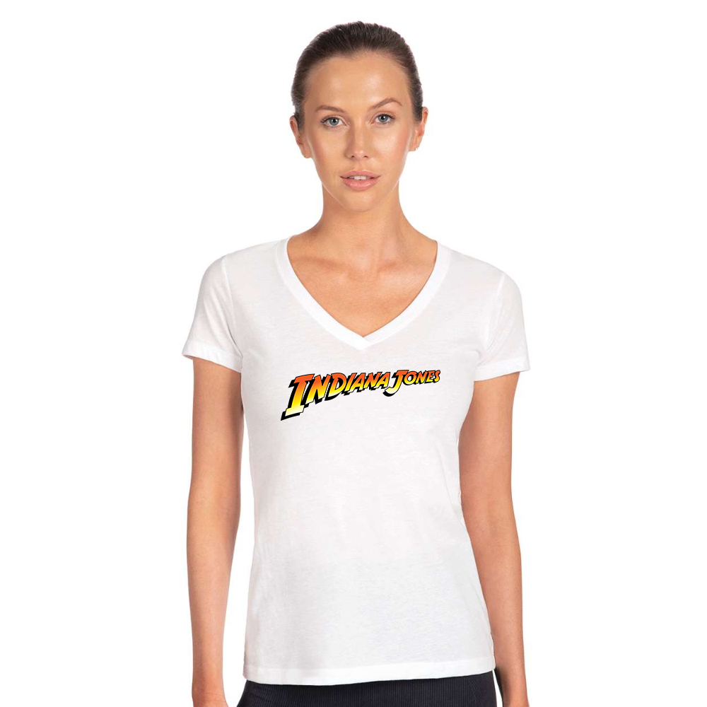 Women's Indiana Jones   Next Level Ideal V-Neck T-Shirt