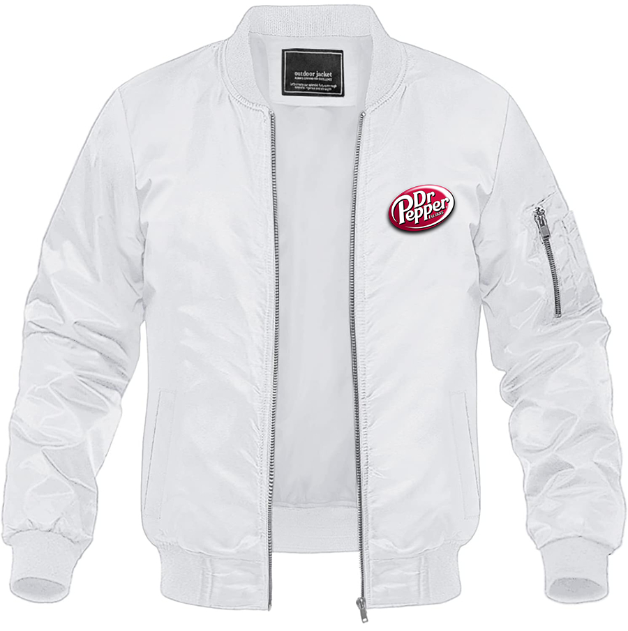 Men's Dr.Pepper Lightweight Bomber Jacket Windbreaker Softshell Varsity Jacket Coat