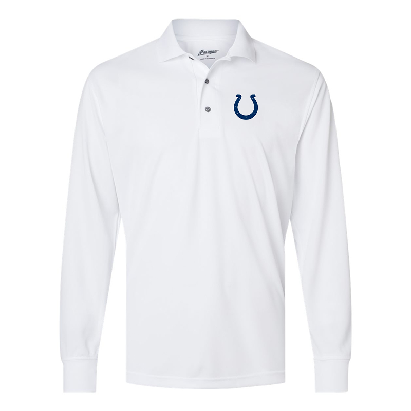 Men's Indianapolis Colts Paragon Prescott Long Sleeve Polo