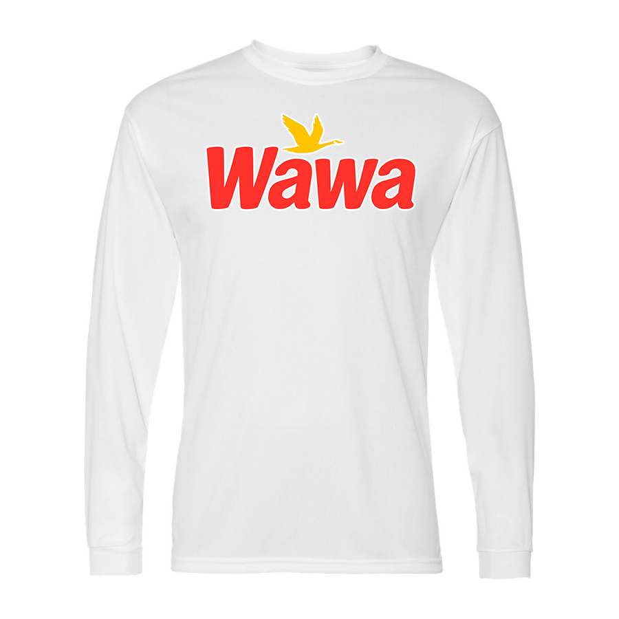 Men's Wawa Gas Station Polyester Long Sleeve T-Shirt