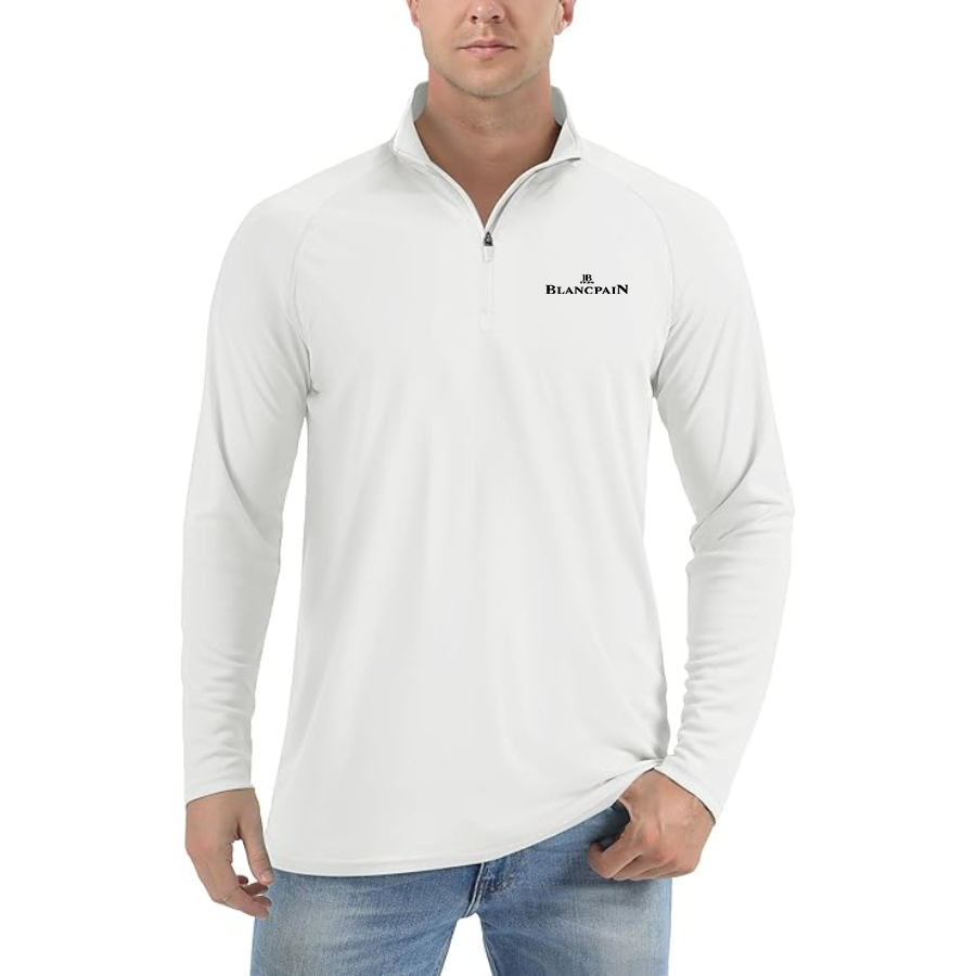 Men's Blancpain Lightweight Quarter-Zip Athletic Shirt Long Sleeve Performance Wear