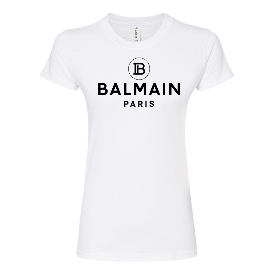 Women's Balmain Paris  Round Neck T-Shirt