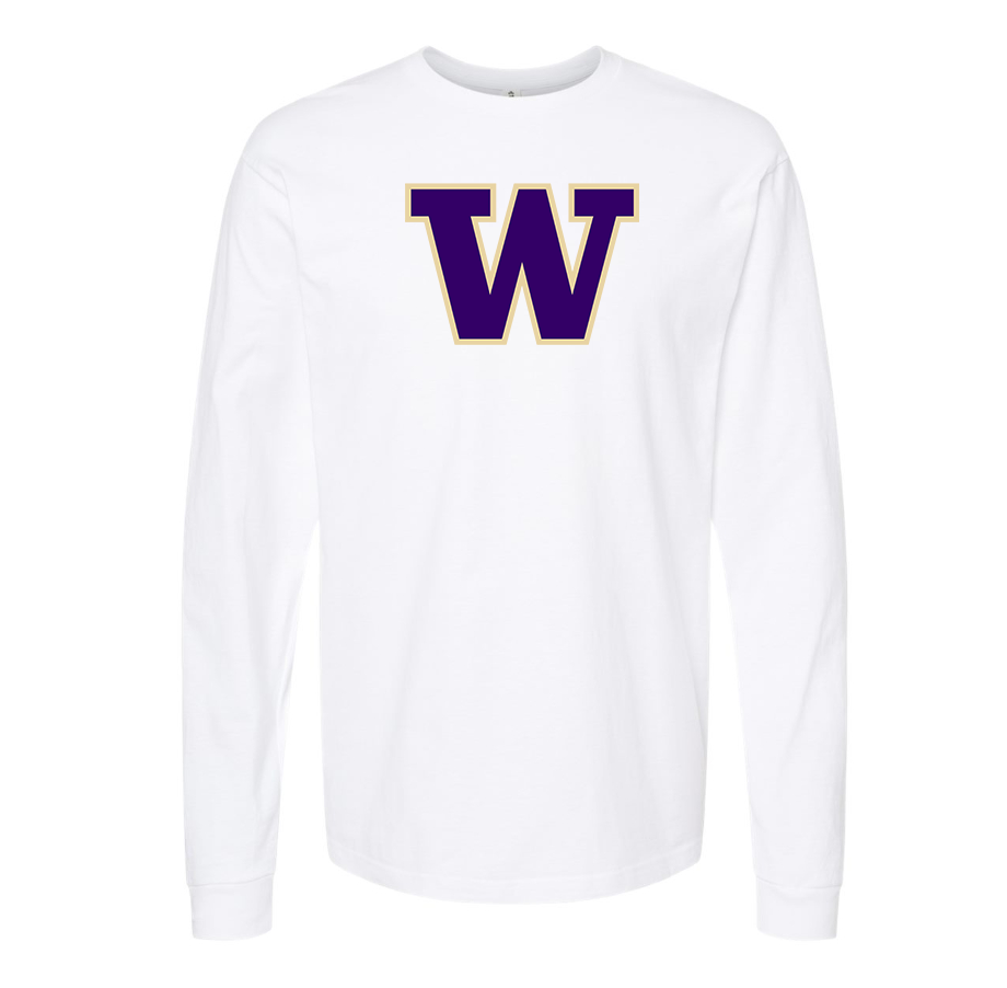 Men's Washington Huskies Cotton Long Sleeve T-Shirt