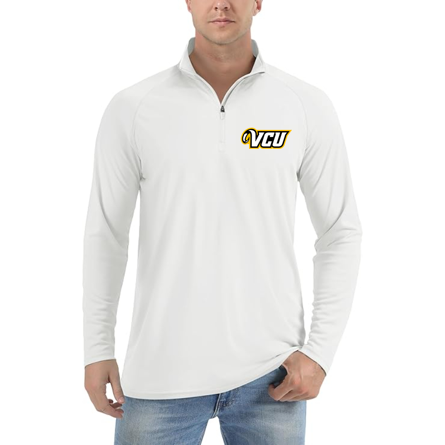 Men's  Virginia Commonwealth Rams Lightweight Quarter-Zip Athletic Shirt Long Sleeve Performance Wear