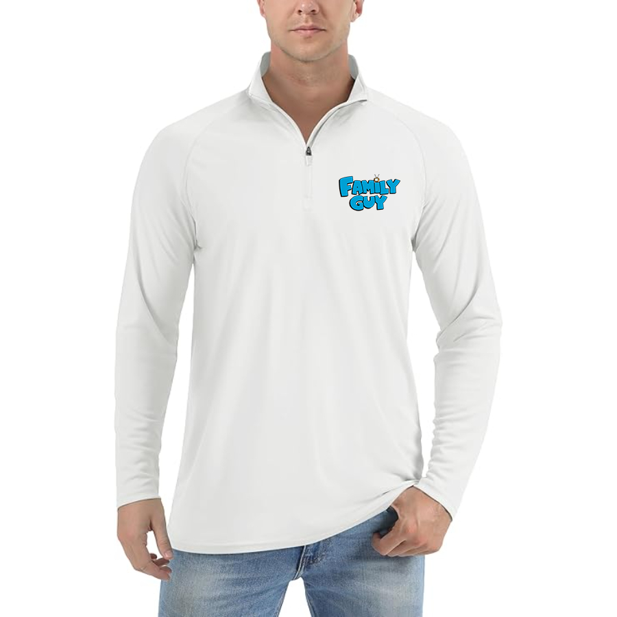 Men's Family Guy Lightweight Quarter-Zip Athletic Shirt Long Sleeve Performance Wear