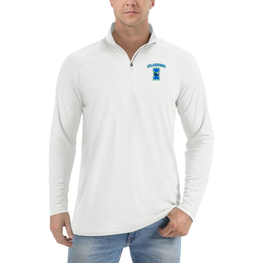 Men's Texas AM CC Islanders  Lightweight Quarter-Zip Athletic Shirt Long Sleeve Performance Wear