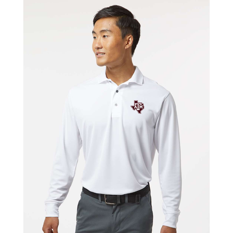 Men's  Texas AM Aggies Paragon Prescott Long Sleeve Polo