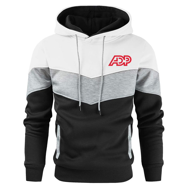 Men's ADP Gesean Novelty Color Block Pullover Fleece Hoodie Long Sleeve Casual Sweatshirt with Pocket