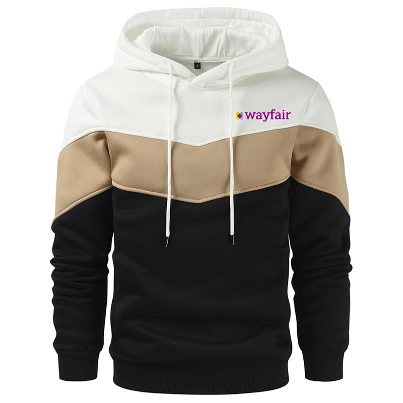 Men's Wayfair Gesean Novelty Color Block Pullover Fleece Hoodie Long Sleeve Casual Sweatshirt with Pocket