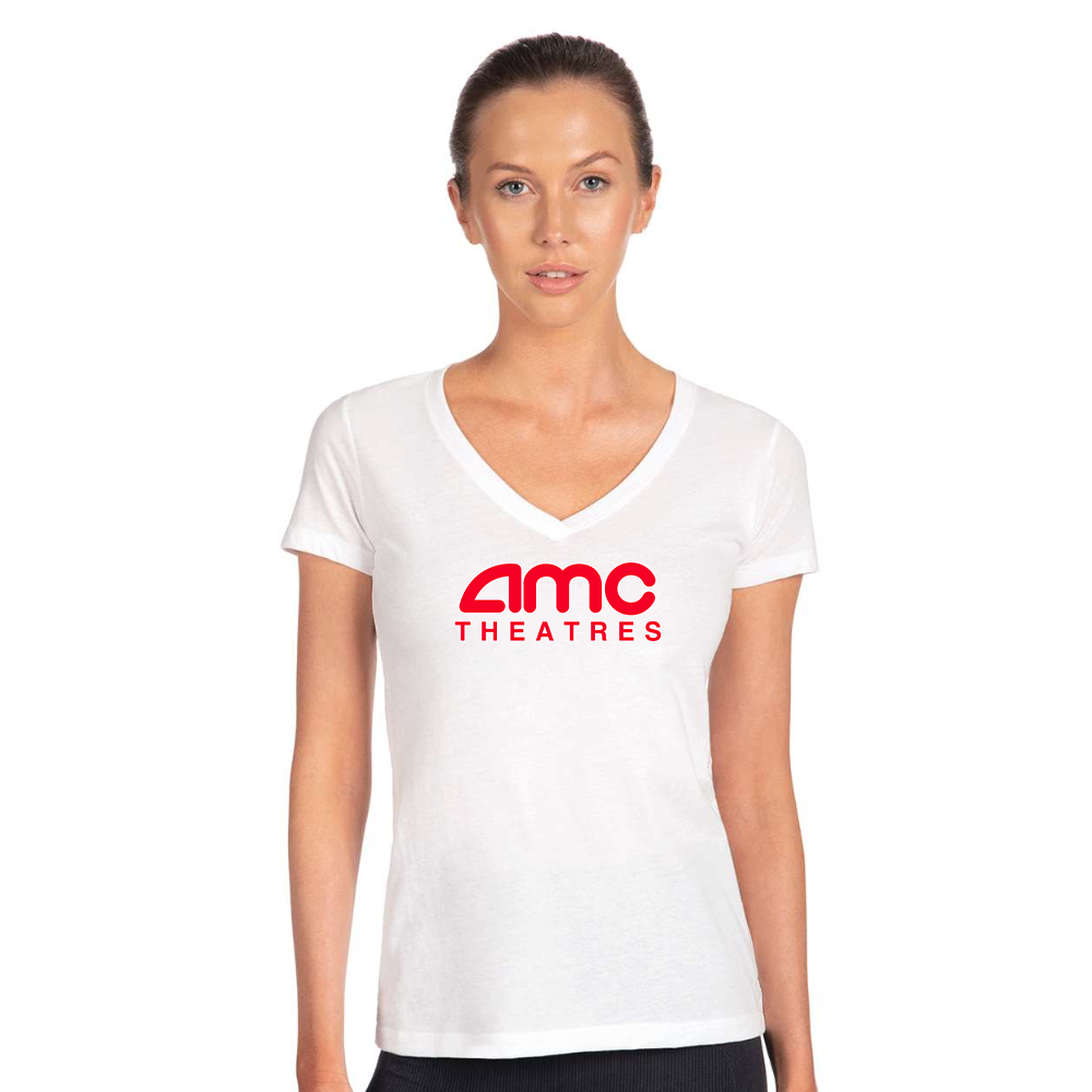 Women's Amc Theatres Next Level Ideal V-Neck T-Shirt