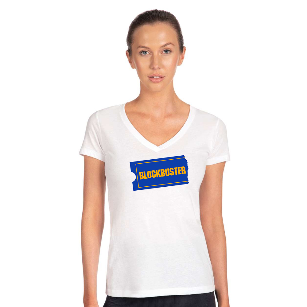 Women's Blockbuster  Next Level Ideal V-Neck T-Shirt