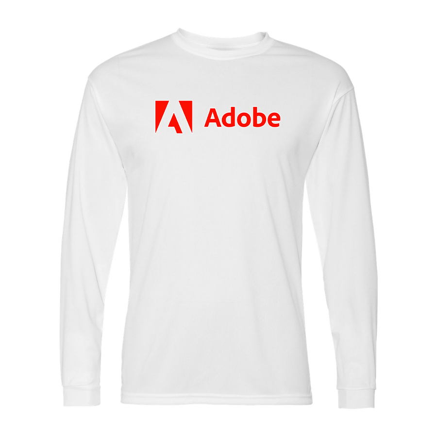 Men's Adobe Corporate  Polyester Long Sleeve T-Shirt