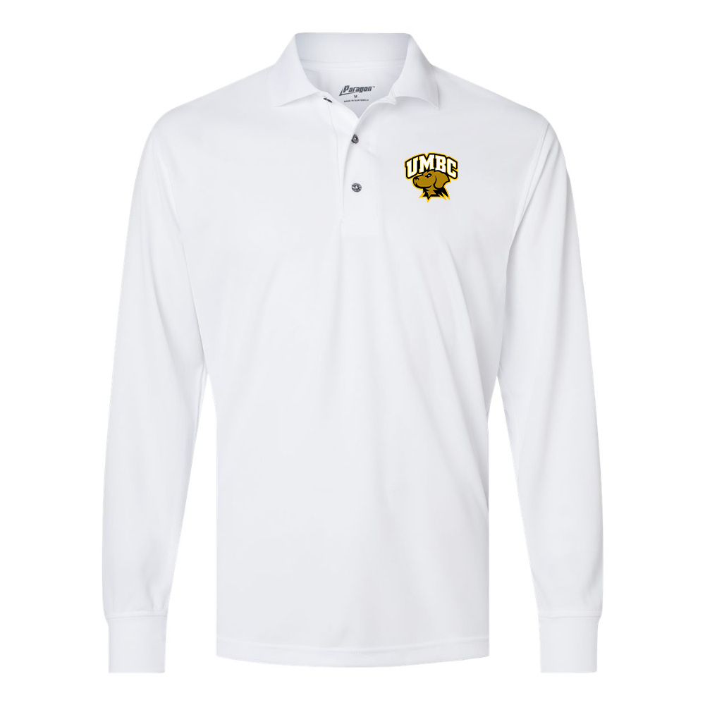 Men's UMBC Retrievers Paragon Prescott Long Sleeve Polo