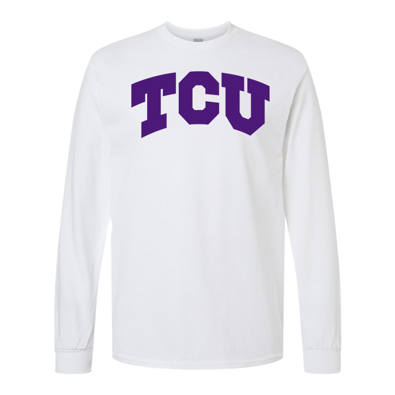 Men's TCU Horned Frogs Gildan Heavy Cotton Long Sleeve T-Shirt