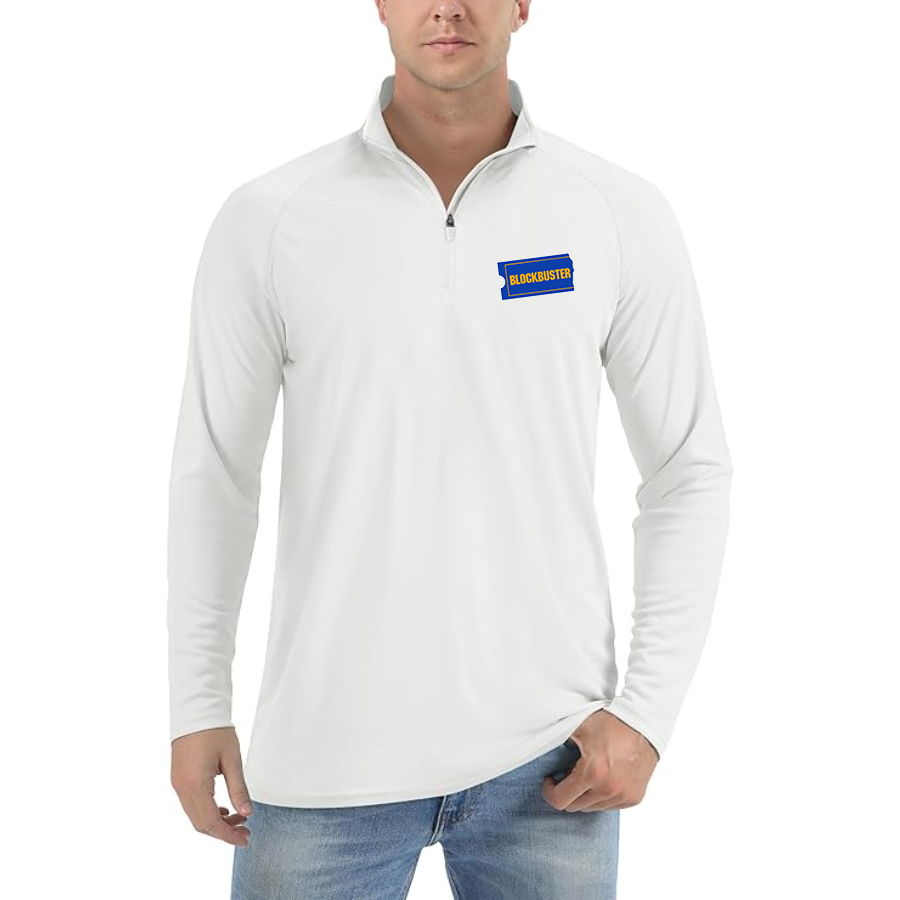 Men's Blockbuster  Lightweight Quarter-Zip Athletic Shirt Long Sleeve Performance Wear