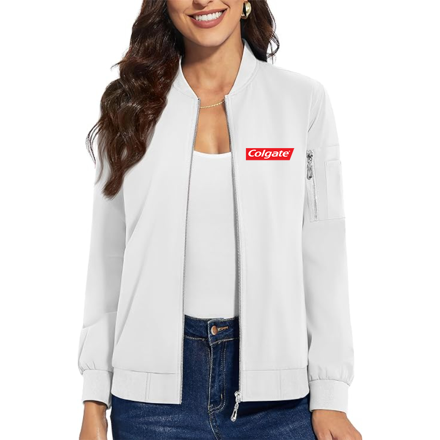 Women's Colgate Premium Bomber Jacket with Polished Detailing and Functional Sleeve Pocket Modern Luxury Outerwear