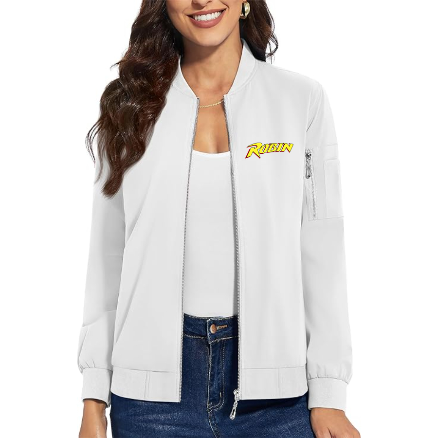 Women's Robin  Premium Bomber Jacket with Polished Detailing and Functional Sleeve Pocket Modern Luxury Outerwear