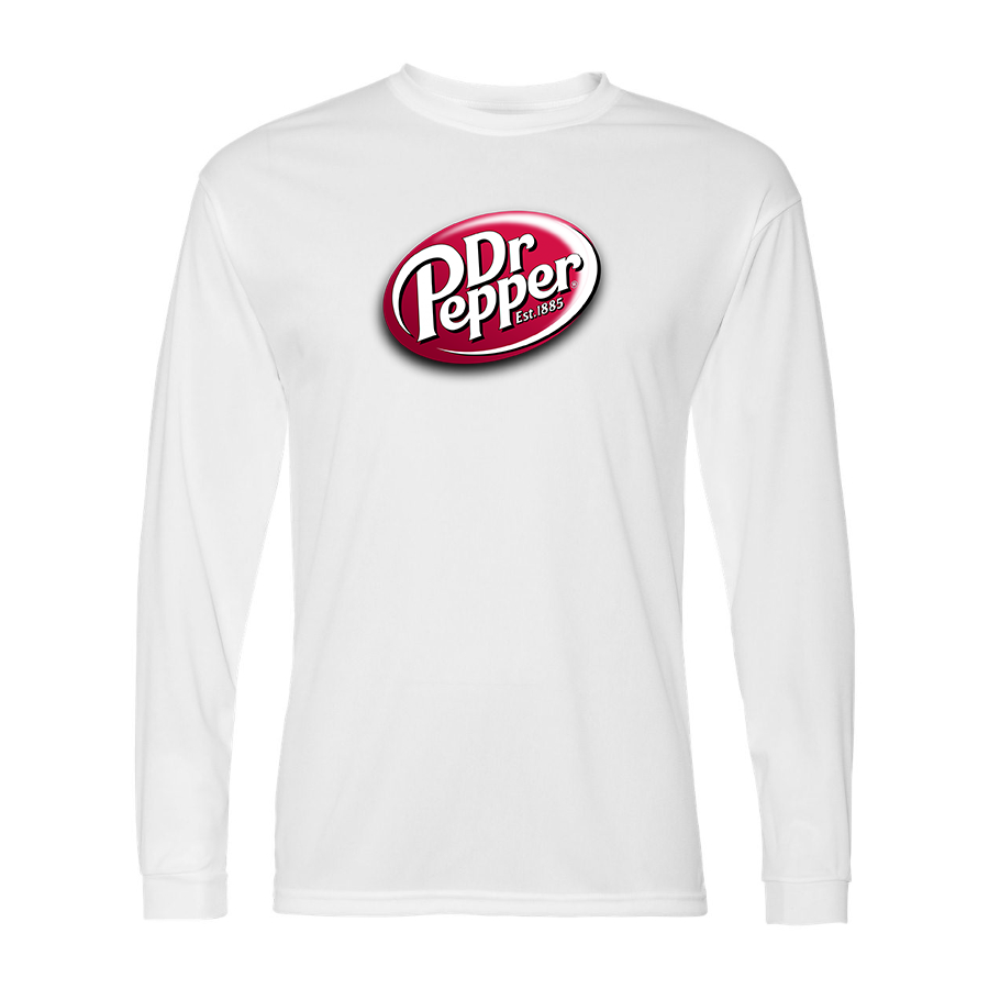 Men's  Dr.Pepper Polyester Long Sleeve T-Shirt